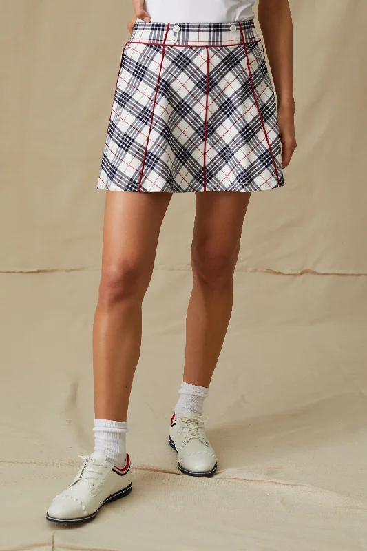 Americana Plaid 15 Inch Woven Renee Golf Skirt