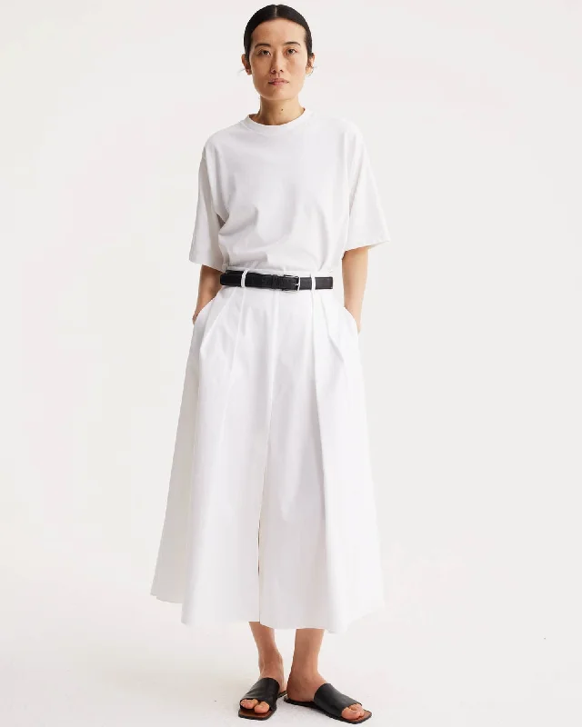 Wide Poplin Skirt