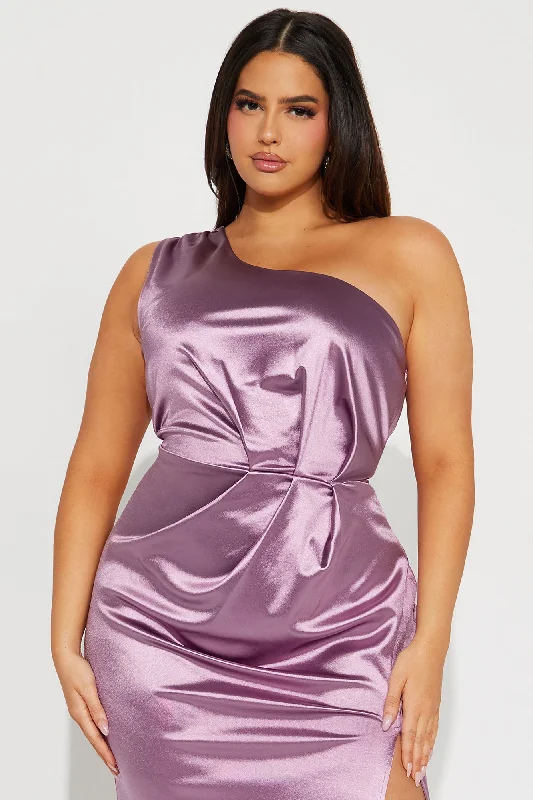 Anna One Shoulder Gown - Mauve