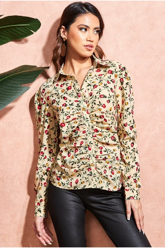 City Goddess Floral Print Shirt