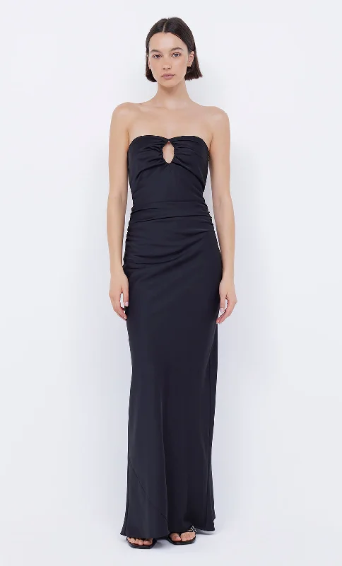 EMILIA STRAPLESS DRESS - BLACK