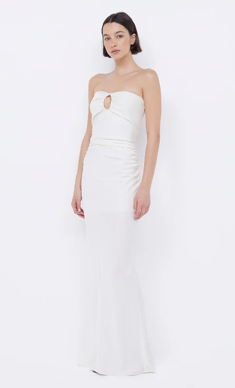 EMILIA STRAPLESS DRESS - IVORY