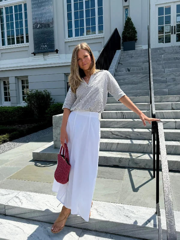 Hanley Midi Skirt White