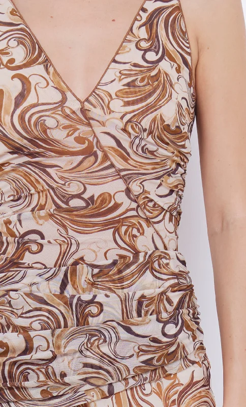 JOCELYN MAXI DRESS - CREAM SWIRL