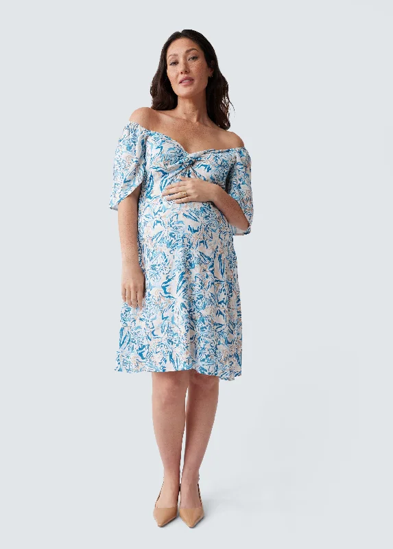 Flutter Sleeve Maternity Dress