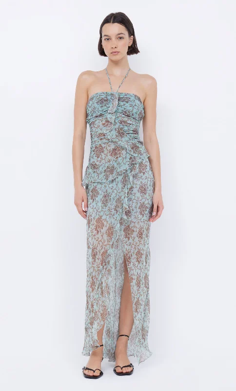 TWIGGY FRILL MAXI DRESS - JUNIPER FLORAL