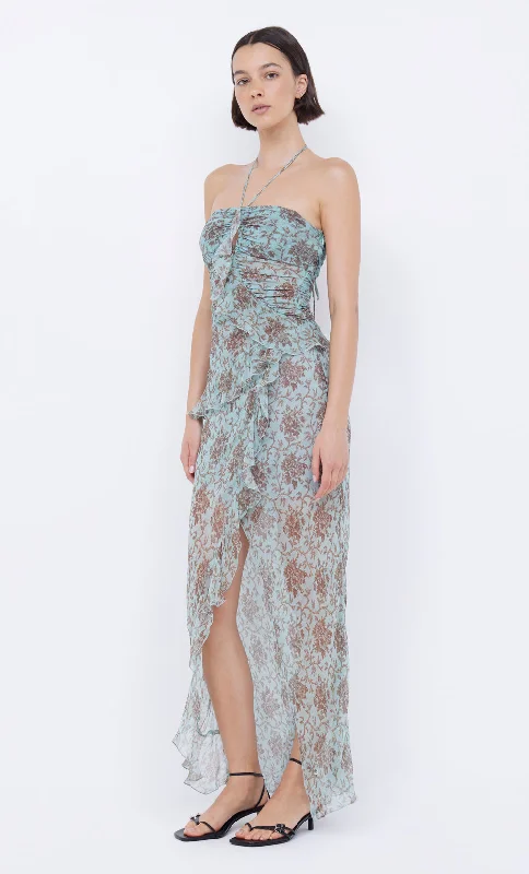 TWIGGY FRILL MAXI DRESS - JUNIPER FLORAL