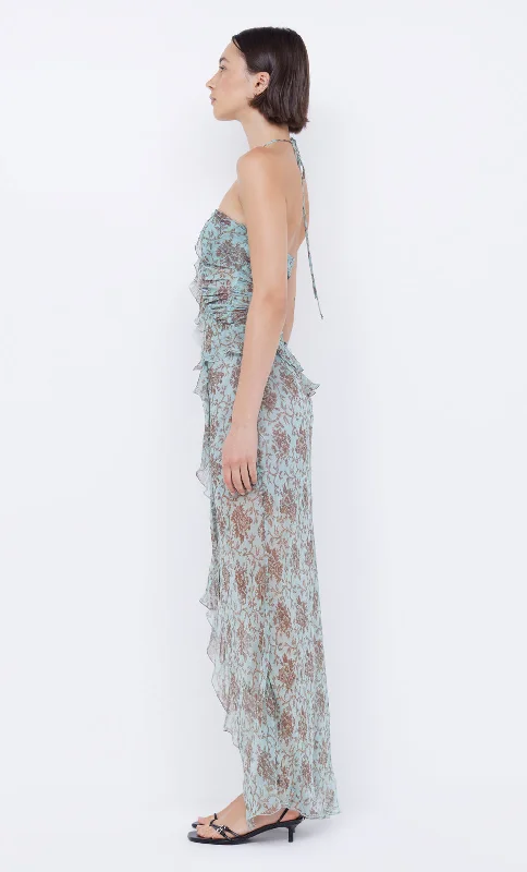 TWIGGY FRILL MAXI DRESS - JUNIPER FLORAL