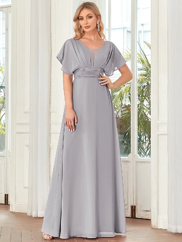 Women's A-Line Empire Waist Maxi Wholesale Evening Dresses