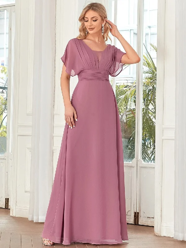 Women's A-Line Empire Waist Maxi Wholesale Evening Dresses