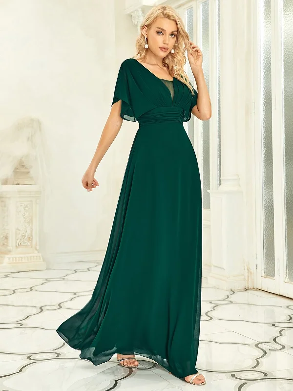 Women's A-Line Empire Waist Maxi Wholesale Evening Dresses