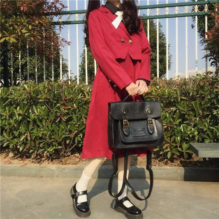 Harajuku Long Sleeved Pleated Dress