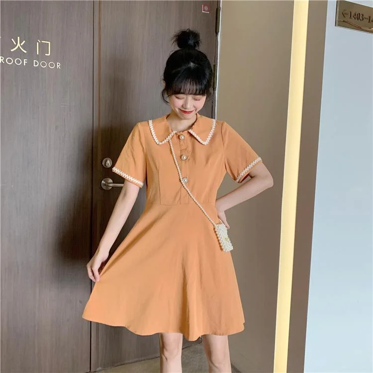 Women's Middle-length Short Sleeved Dress