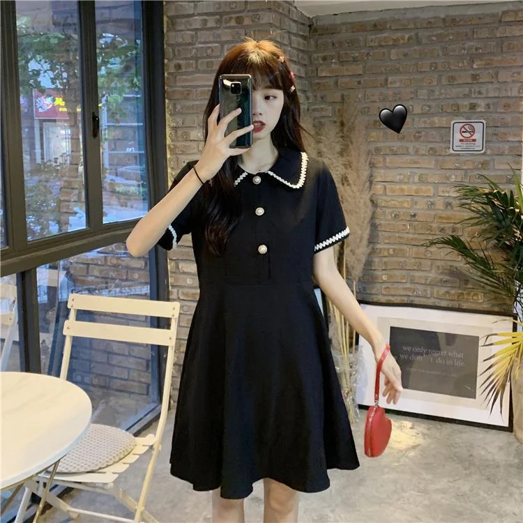 Women's Middle-length Short Sleeved Dress